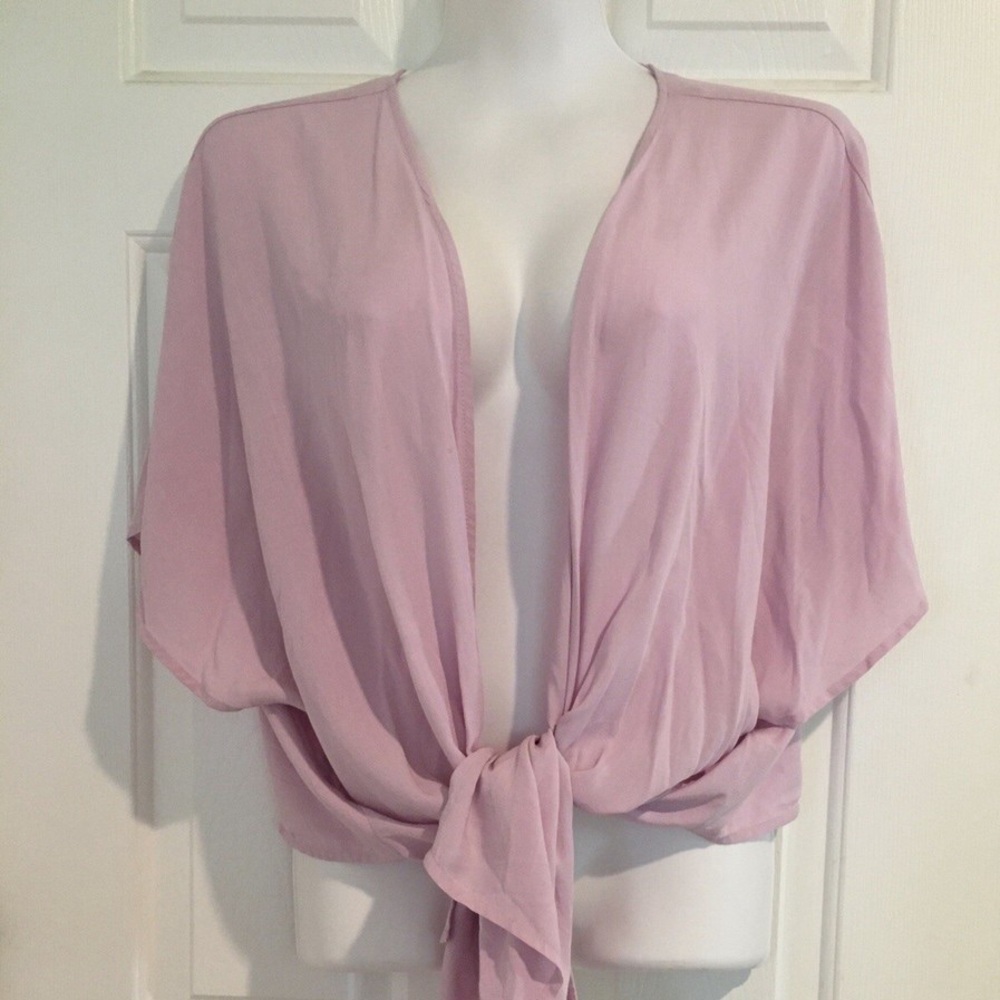 Wild Fable| Pastel Tie-Front Wrap Blouse - Picture 6 of 6